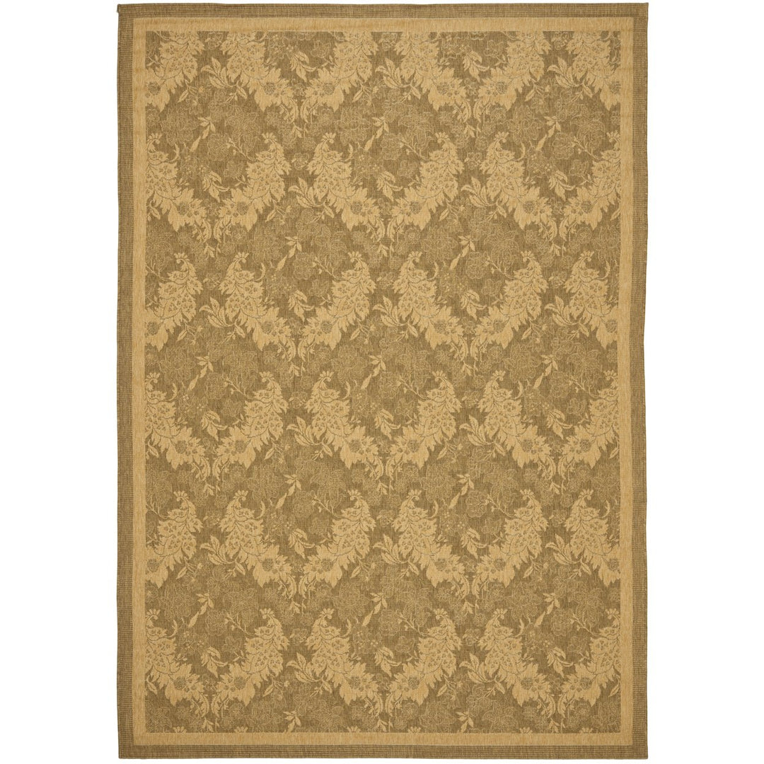 SAFAVIEH Indoor Outdoor CY6582-49 Courtyard Gold / Natural Rug Image 1