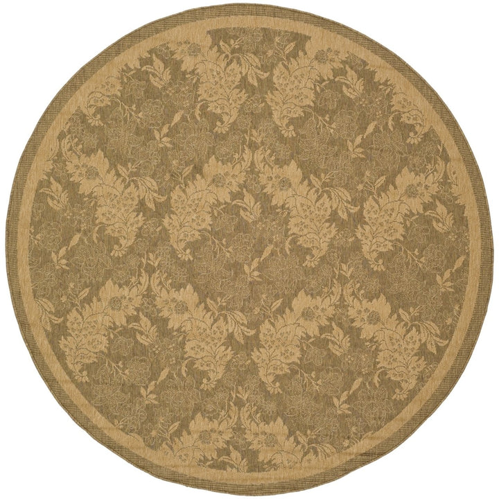 SAFAVIEH Indoor Outdoor CY6582-49 Courtyard Gold / Natural Rug Image 1