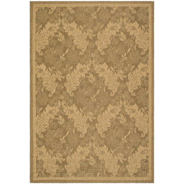 SAFAVIEH Indoor Outdoor CY6582-49 Courtyard Gold / Natural Rug Image 1