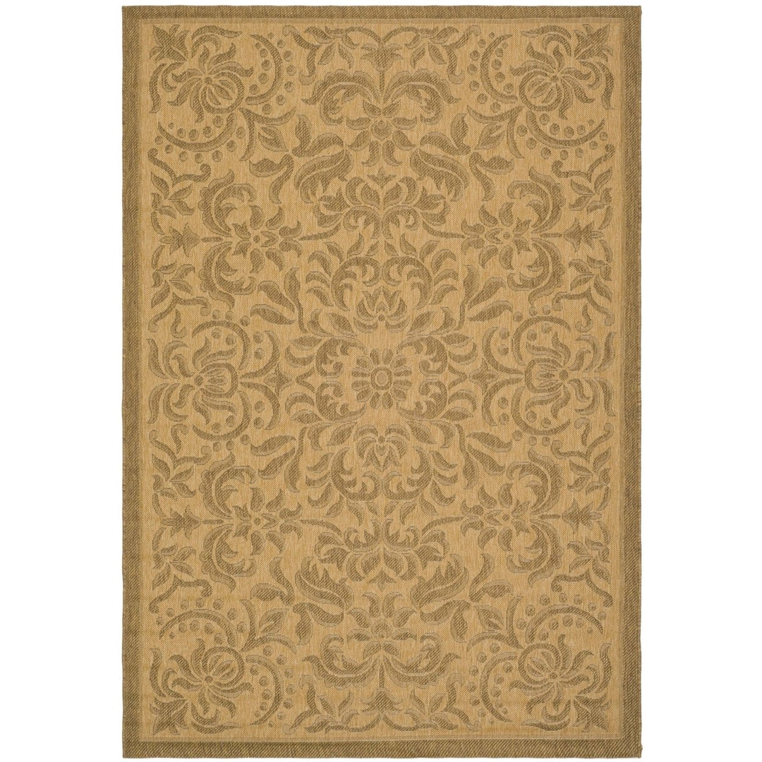 SAFAVIEH Indoor Outdoor CY6634-39 Courtyard Natural / Gold Rug Image 1