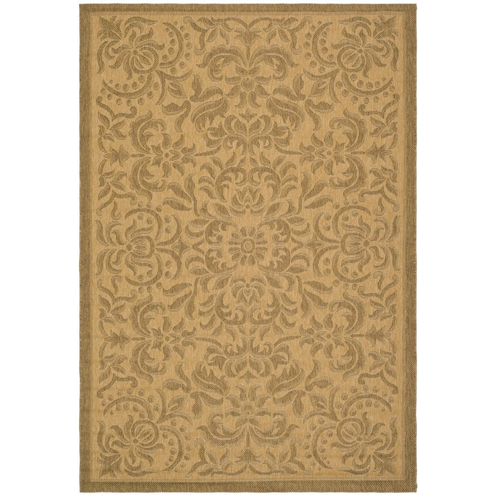 SAFAVIEH Indoor Outdoor CY6634-39 Courtyard Natural / Gold Rug Image 1