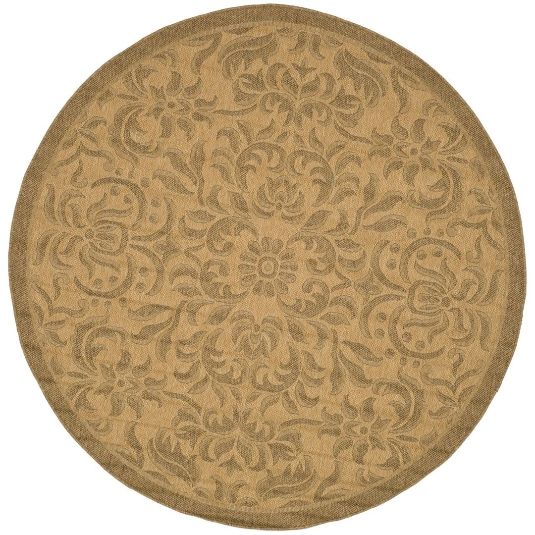 SAFAVIEH Indoor Outdoor CY6634-39 Courtyard Natural / Gold Rug Image 1