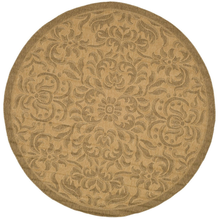 SAFAVIEH Indoor Outdoor CY6634-39 Courtyard Natural / Gold Rug Image 1