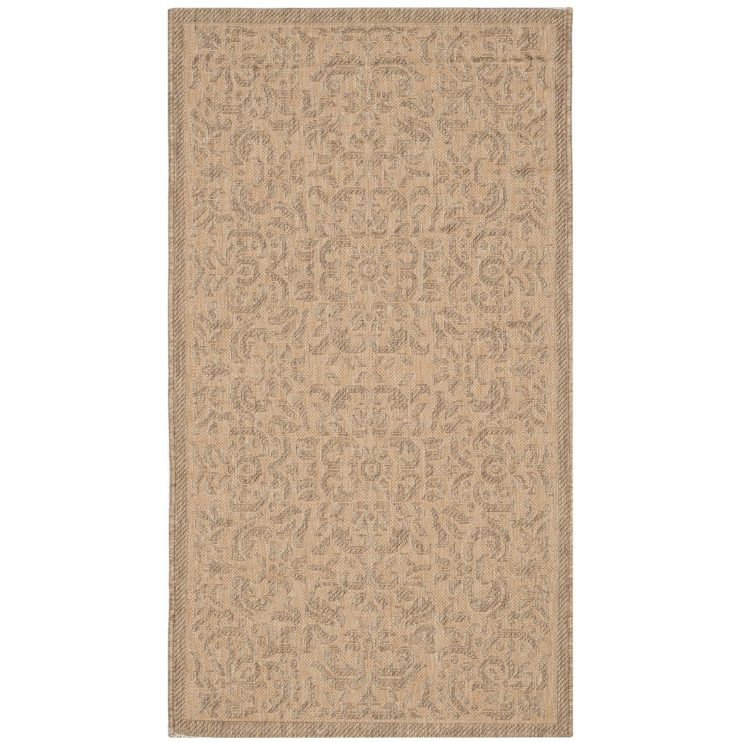 SAFAVIEH Indoor Outdoor CY6634-39 Courtyard Natural / Gold Rug Image 1