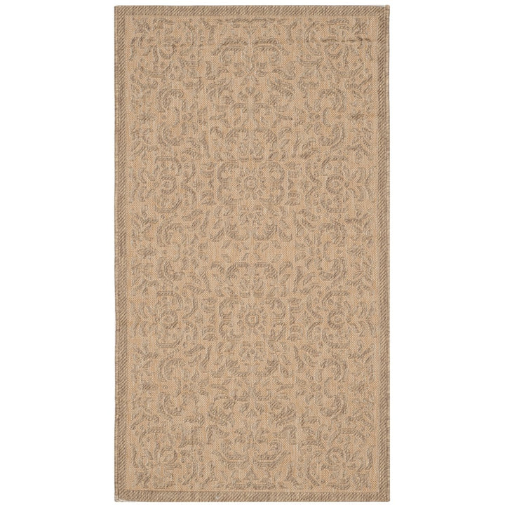 SAFAVIEH Indoor Outdoor CY6634-39 Courtyard Natural / Gold Rug Image 1