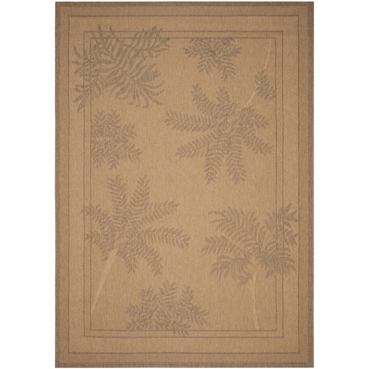 SAFAVIEH Indoor Outdoor CY6683-39 Courtyard Natural / Gold Rug Image 4