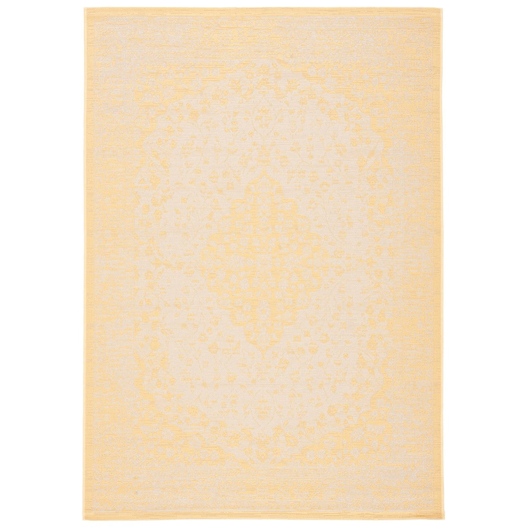 SAFAVIEH Outdoor CY6720-30612 Courtyard Beige / Gold Rug Image 1