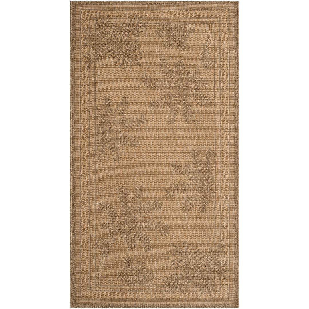 SAFAVIEH Indoor Outdoor CY6683-39 Courtyard Natural / Gold Rug Image 10