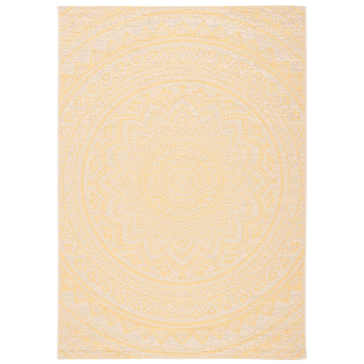 SAFAVIEH Outdoor CY6734-30612 Courtyard Beige / Gold Rug Image 1