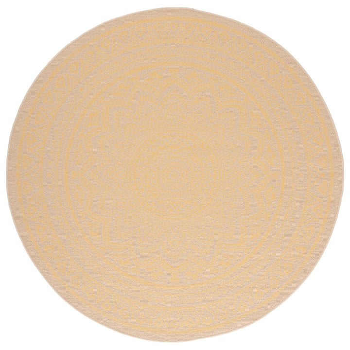 SAFAVIEH Outdoor CY6734-30612 Courtyard Beige / Gold Rug Image 1