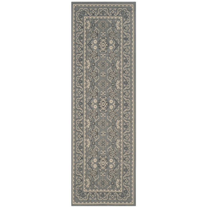 SAFAVIEH Indoor Outdoor CY6727-67 Courtyard Grey / Cream Rug Image 1