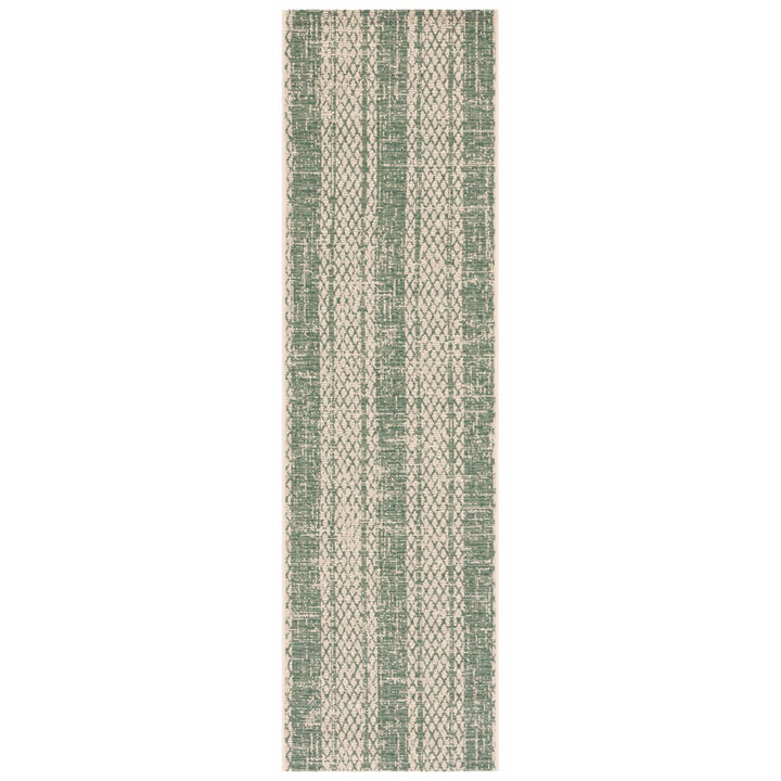 SAFAVIEH Outdoor CY6736-32212 Courtyard Beige / Dark Green Rug Image 1