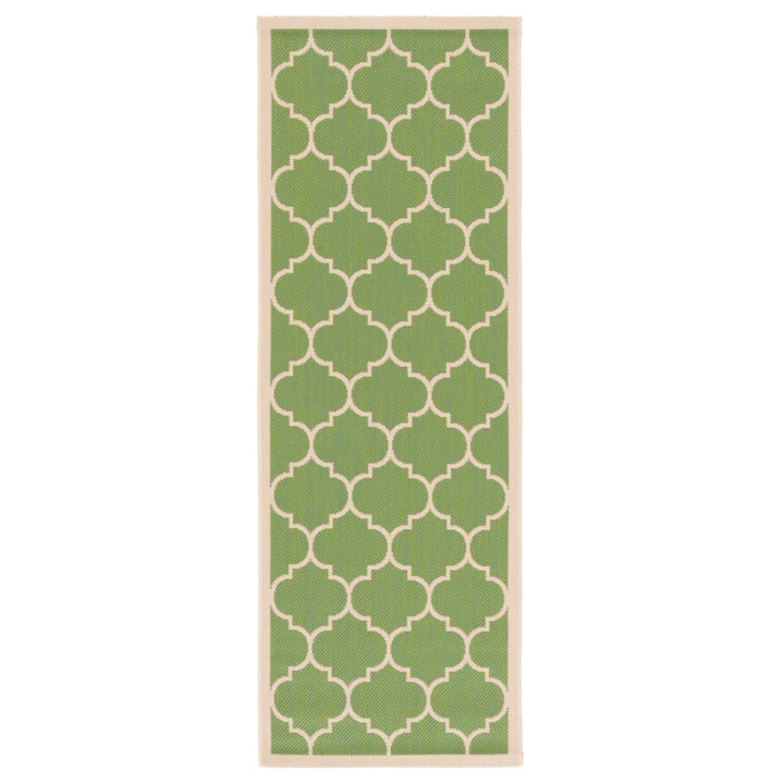 SAFAVIEH Indoor Outdoor CY6914-244 Courtyard Green / Beige Rug Image 2