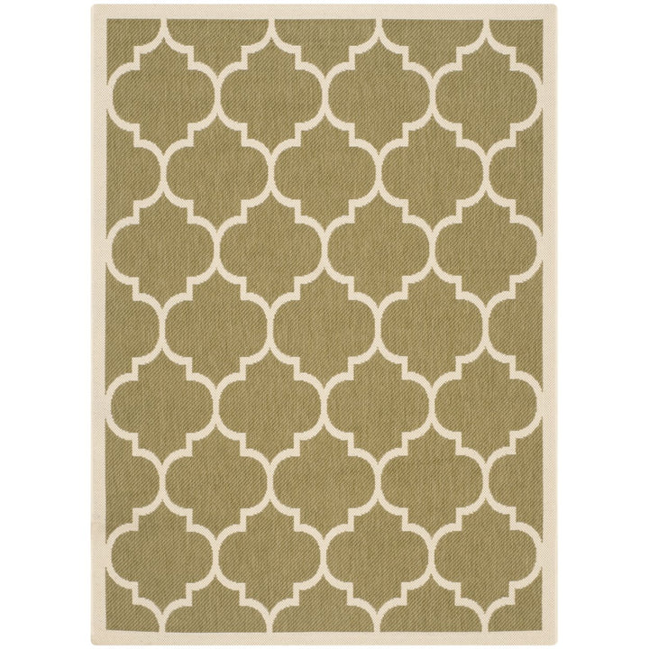 SAFAVIEH Indoor Outdoor CY6914-244 Courtyard Green / Beige Rug Image 1