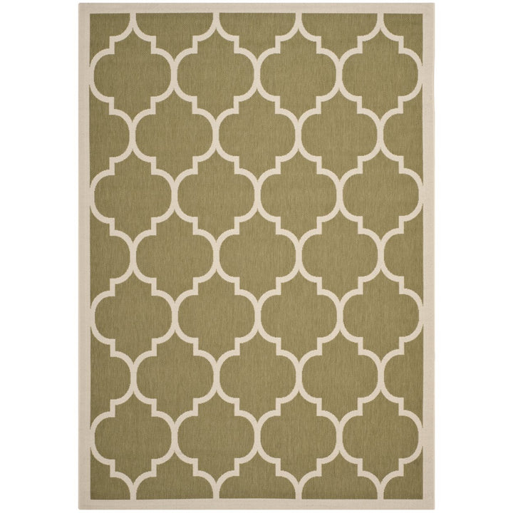 SAFAVIEH Indoor Outdoor CY6914-244 Courtyard Green / Beige Rug Image 1