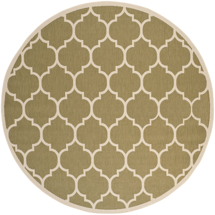 SAFAVIEH Indoor Outdoor CY6914-244 Courtyard Green / Beige Rug Image 7