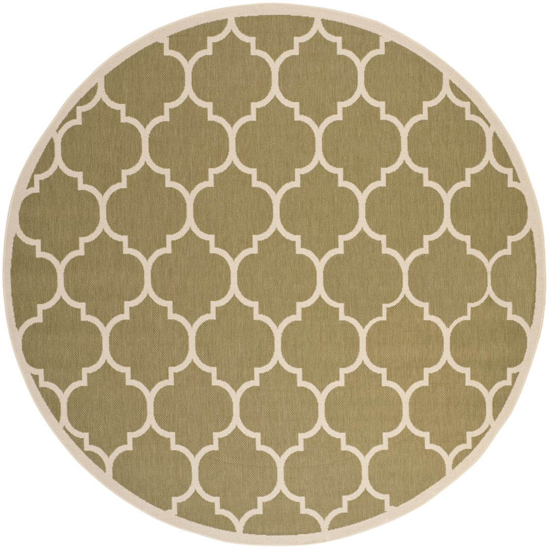 SAFAVIEH Indoor Outdoor CY6914-244 Courtyard Green / Beige Rug Image 1