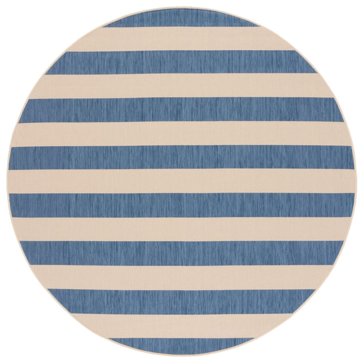 SAFAVIEH Outdoor CY6812-23312 Courtyard Beige / Blue Rug Image 1