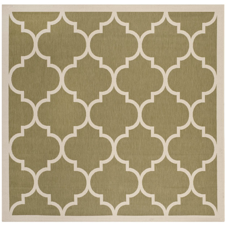 SAFAVIEH Indoor Outdoor CY6914-244 Courtyard Green / Beige Rug Image 10