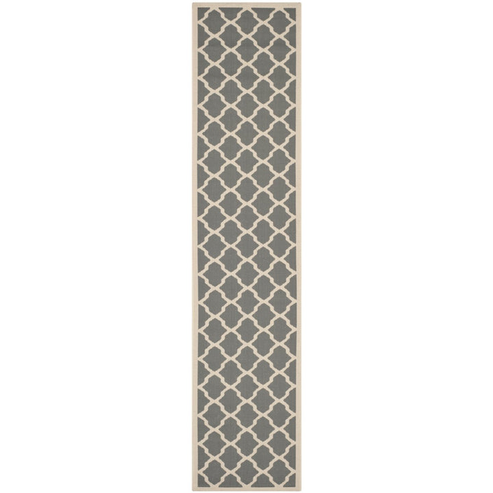 SAFAVIEH Outdoor CY6903-246 Courtyard Anthracite / Beige Rug Image 1