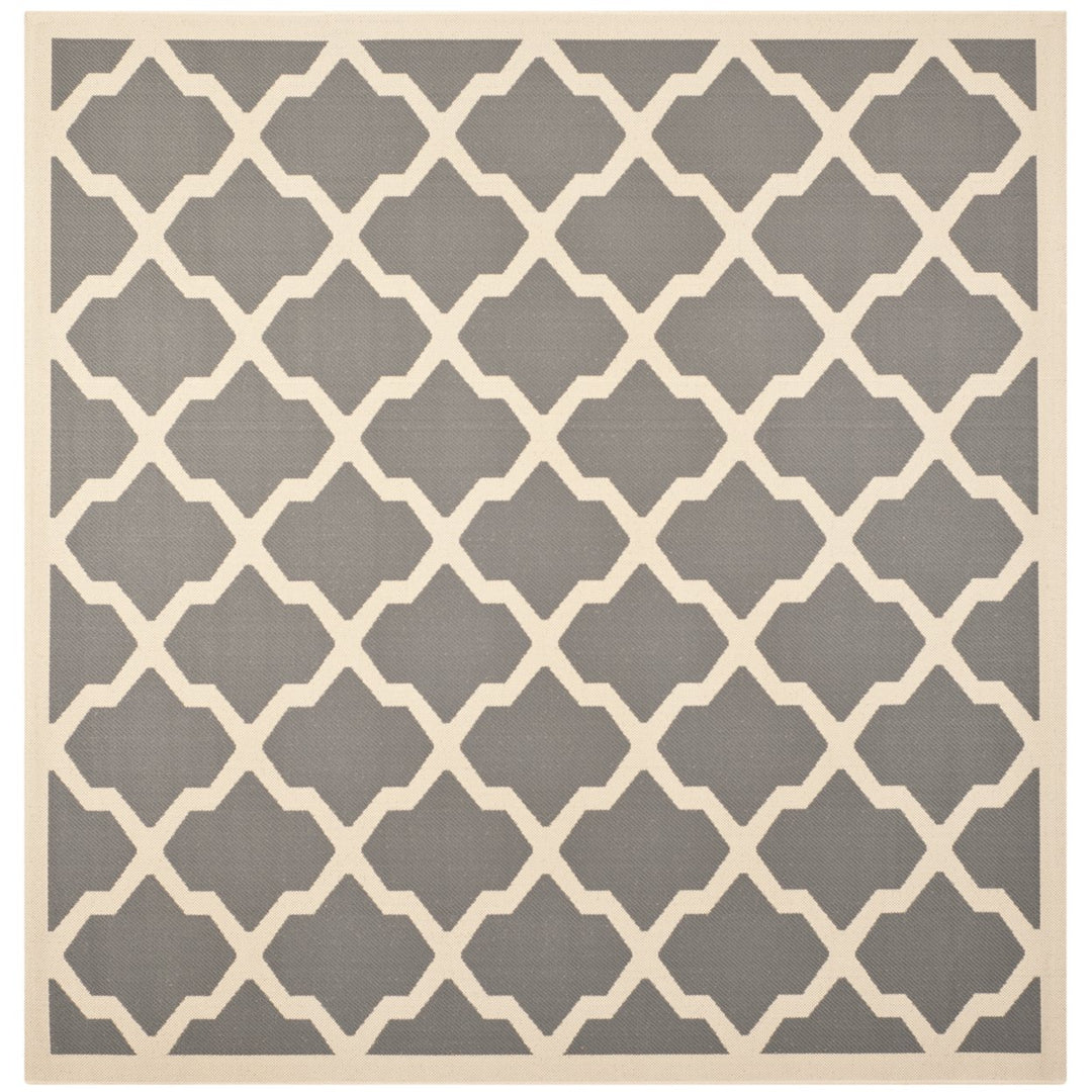 SAFAVIEH Outdoor CY6903-246 Courtyard Anthracite / Beige Rug Image 1