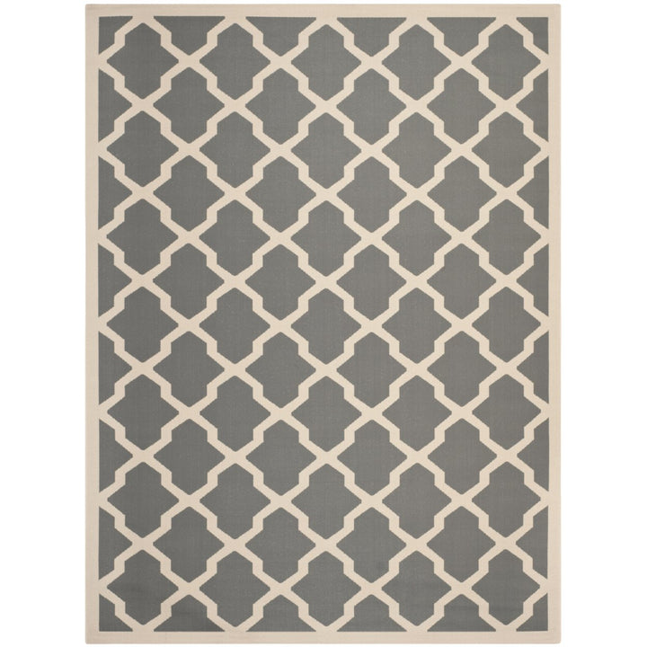 SAFAVIEH Outdoor CY6903-246 Courtyard Anthracite / Beige Rug Image 1