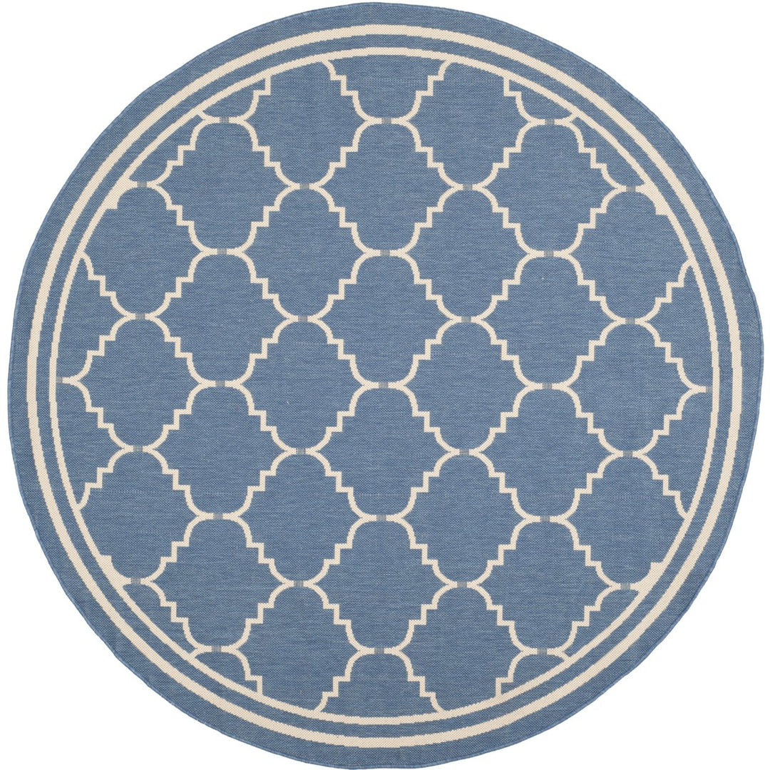 SAFAVIEH Indoor Outdoor CY6889-243 Courtyard Blue / Beige Rug Image 1