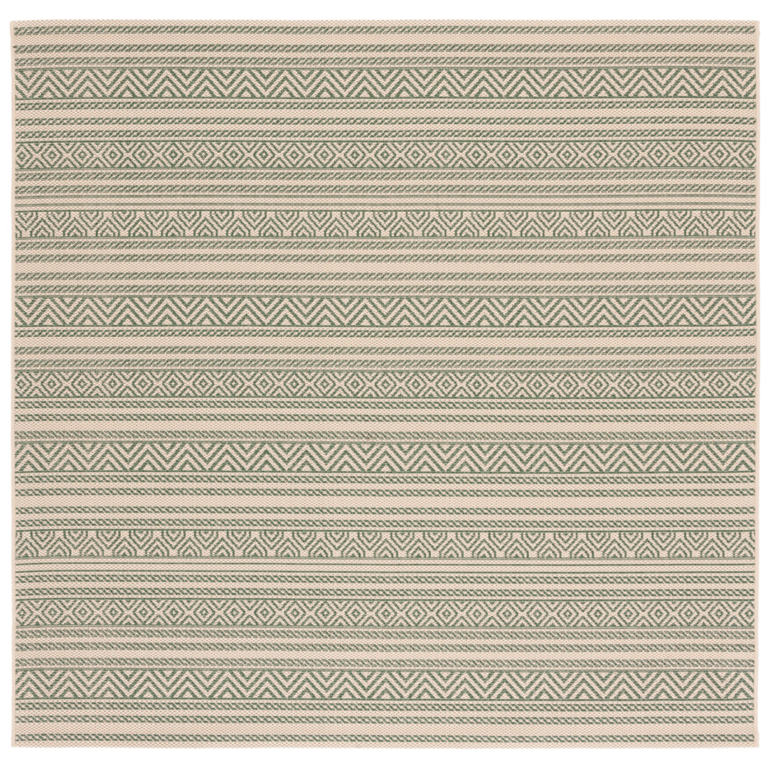 SAFAVIEH Outdoor CY6866-32212 Courtyard Beige / Dark Green Rug Image 7