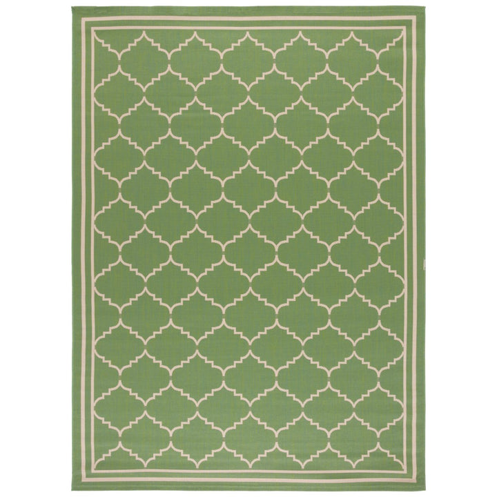 SAFAVIEH Indoor Outdoor CY6889-244 Courtyard Green / Beige Rug Image 1