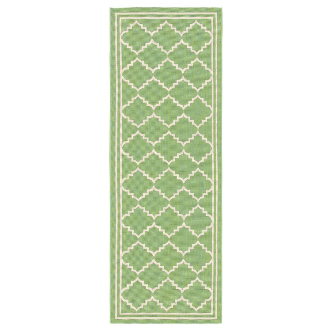 SAFAVIEH Indoor Outdoor CY6889-244 Courtyard Green / Beige Rug Image 1