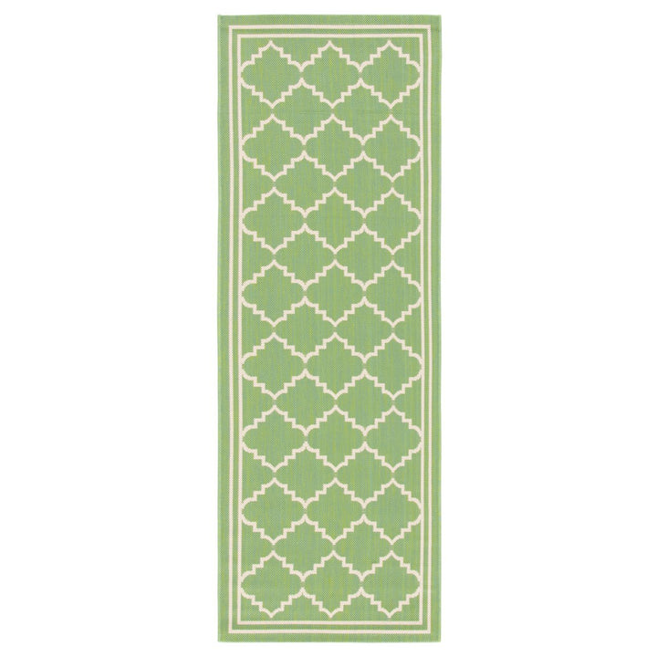 SAFAVIEH Indoor Outdoor CY6889-244 Courtyard Green / Beige Rug Image 1