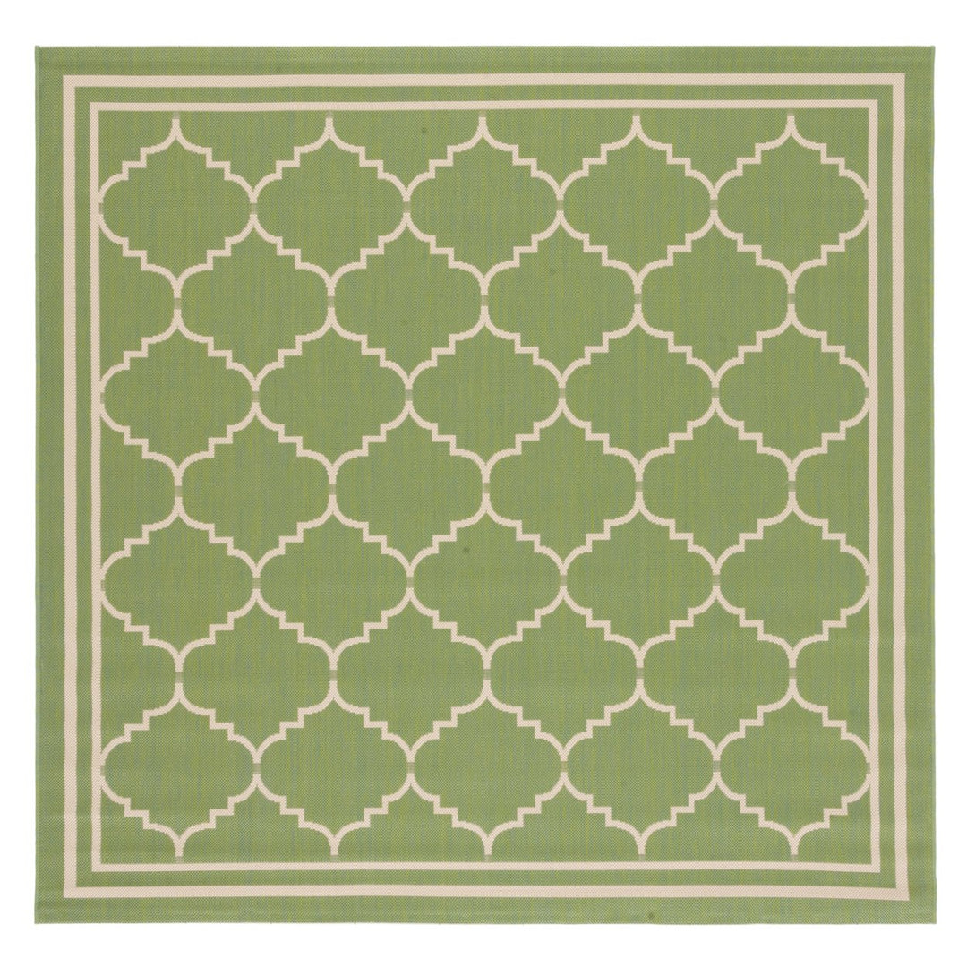 SAFAVIEH Indoor Outdoor CY6889-244 Courtyard Green / Beige Rug Image 1