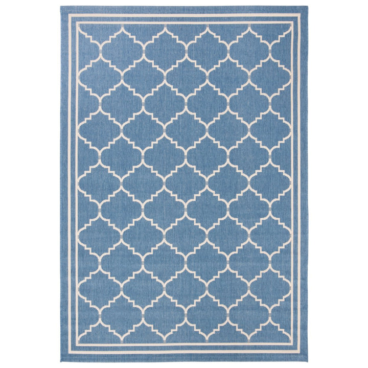 SAFAVIEH Indoor Outdoor CY6889-243 Courtyard Blue / Beige Rug Image 1