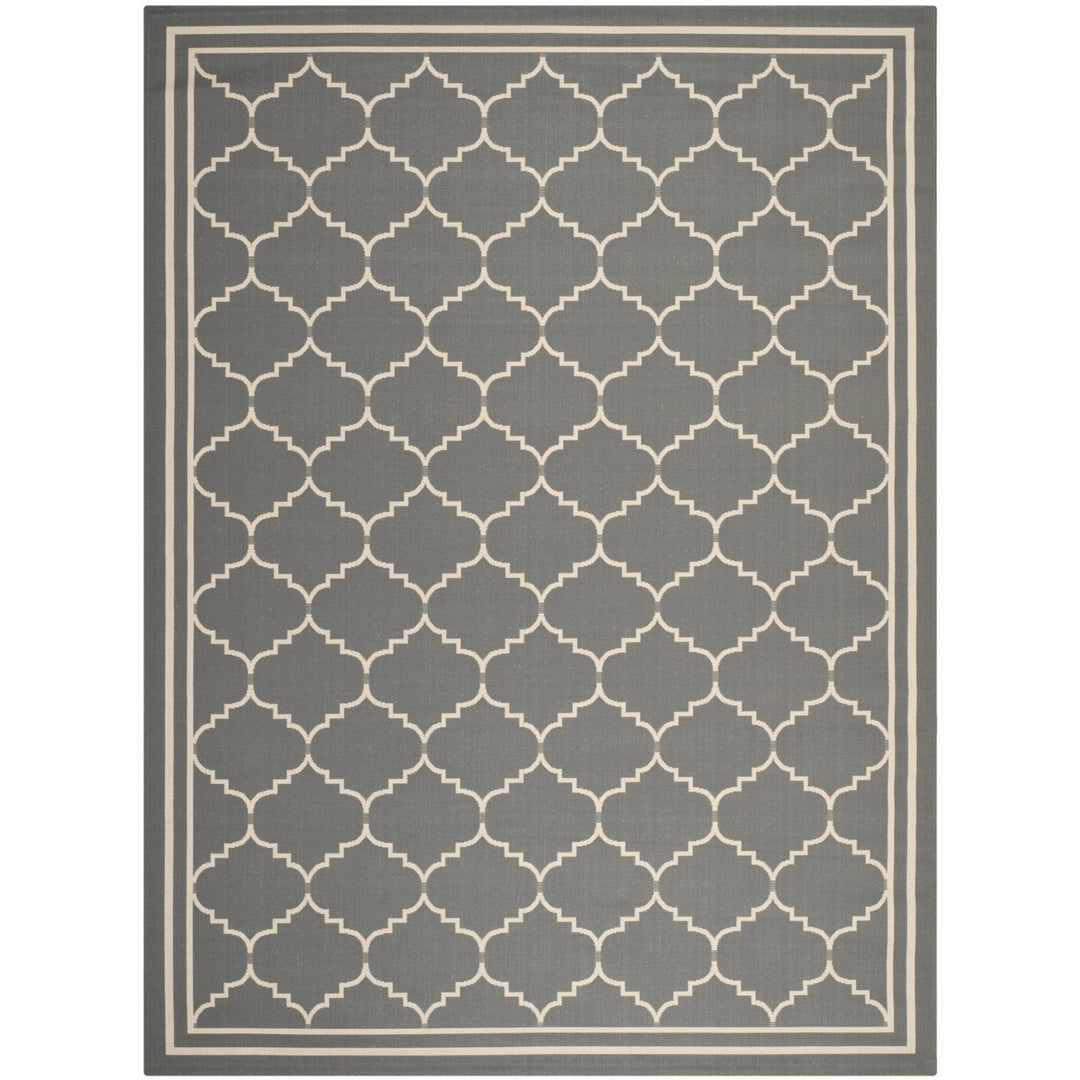 SAFAVIEH Indoor Outdoor CY6889-246 Courtyard Grey / Beige Rug Image 1