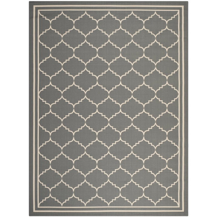 SAFAVIEH Indoor Outdoor CY6889-246 Courtyard Grey / Beige Rug Image 1