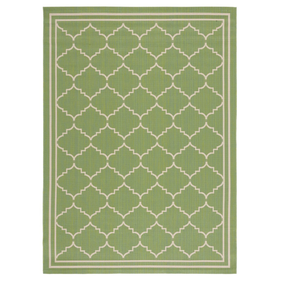 SAFAVIEH Indoor Outdoor CY6889-244 Courtyard Green / Beige Rug Image 1