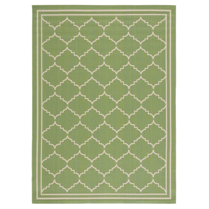 SAFAVIEH Indoor Outdoor CY6889-244 Courtyard Green / Beige Rug Image 11