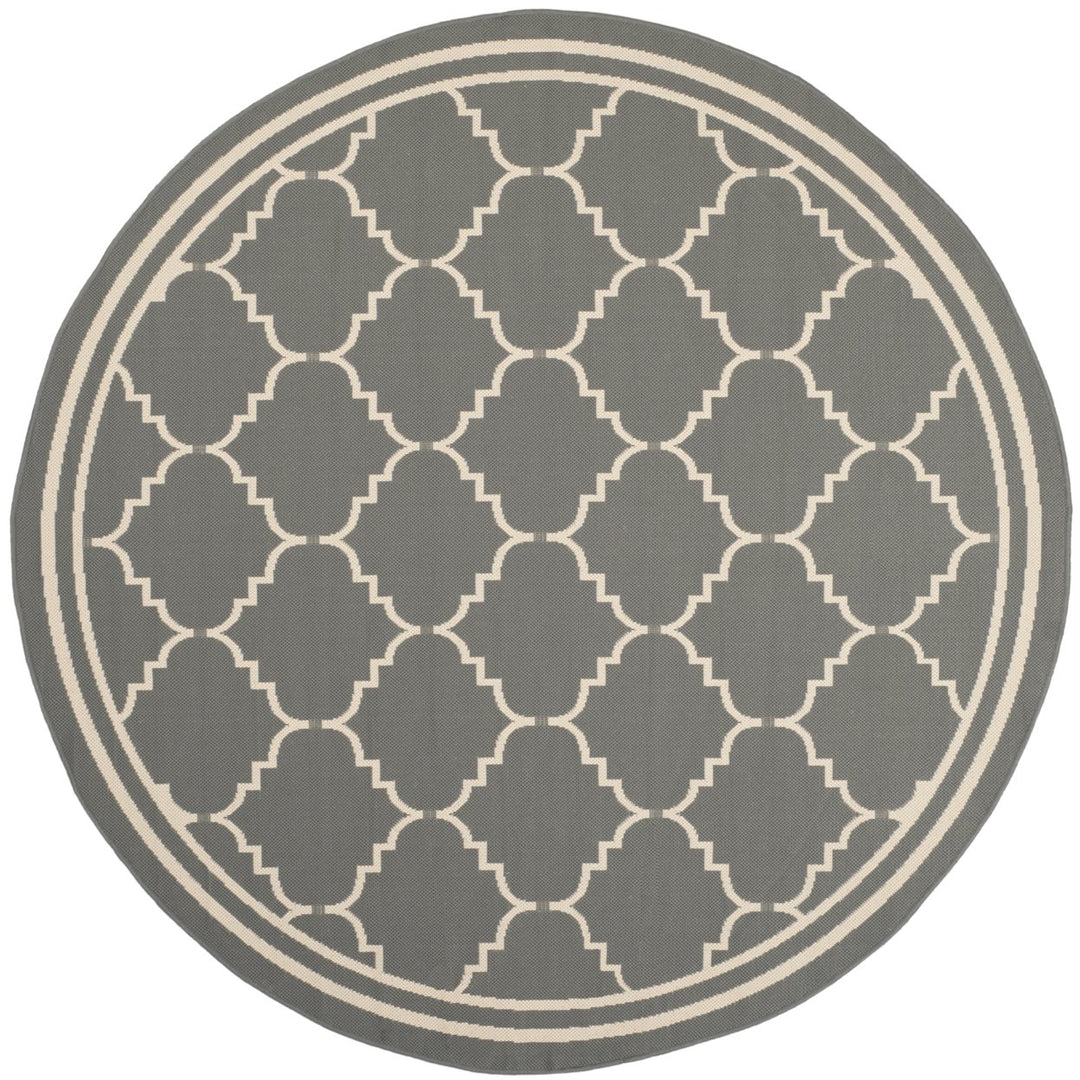 SAFAVIEH Indoor Outdoor CY6889-246 Courtyard Grey / Beige Rug Image 1