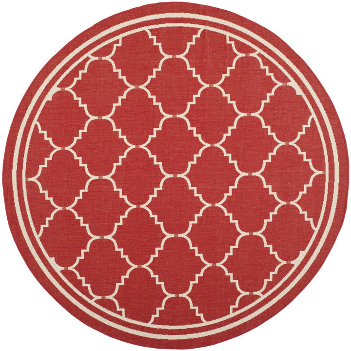 SAFAVIEH Outdoor CY6889-248 Courtyard Red / Beige Rug Image 1