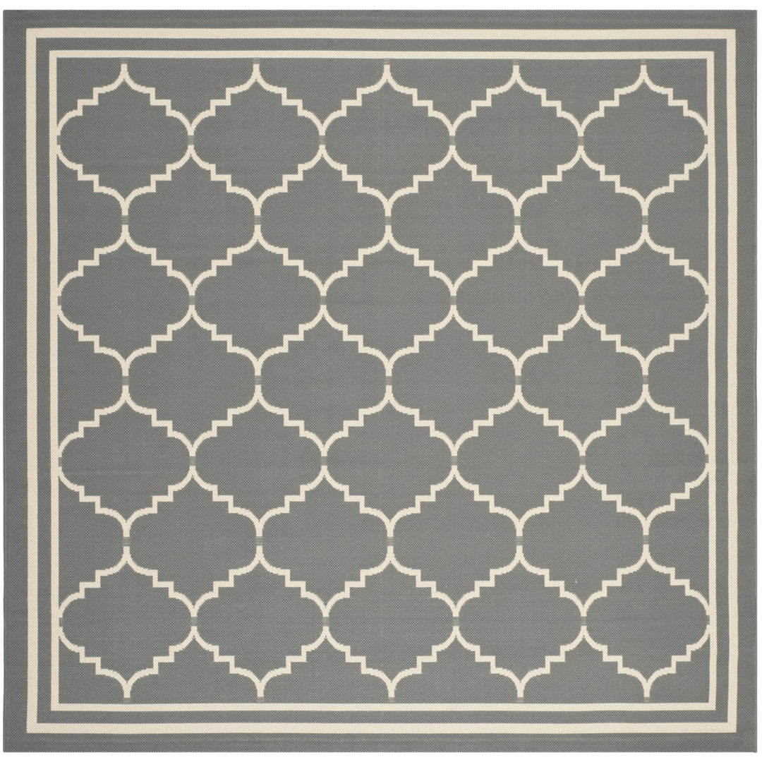 SAFAVIEH Indoor Outdoor CY6889-246 Courtyard Grey / Beige Rug Image 1