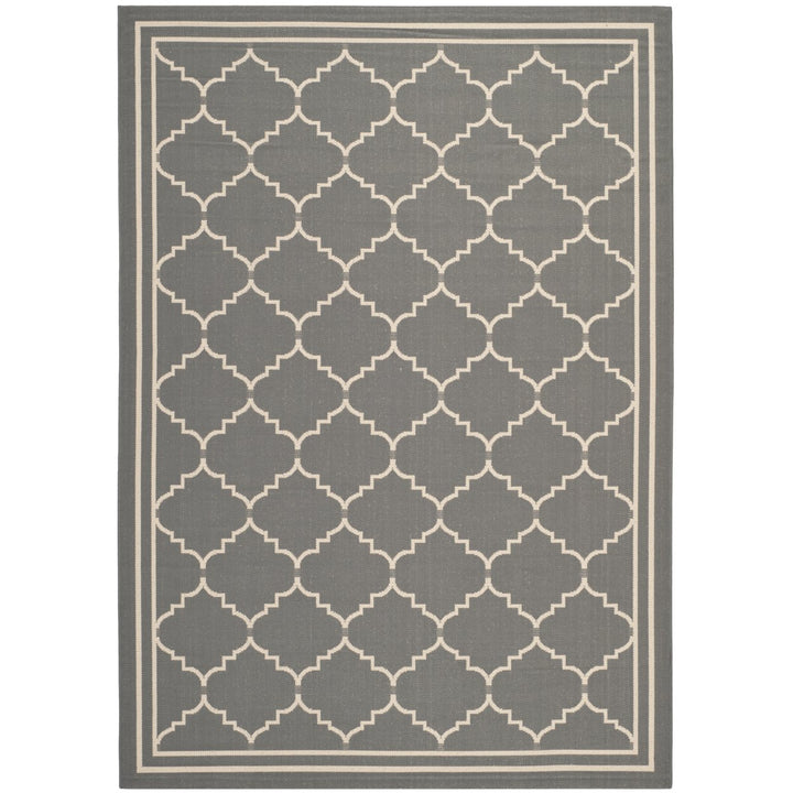 SAFAVIEH Indoor Outdoor CY6889-246 Courtyard Grey / Beige Rug Image 1