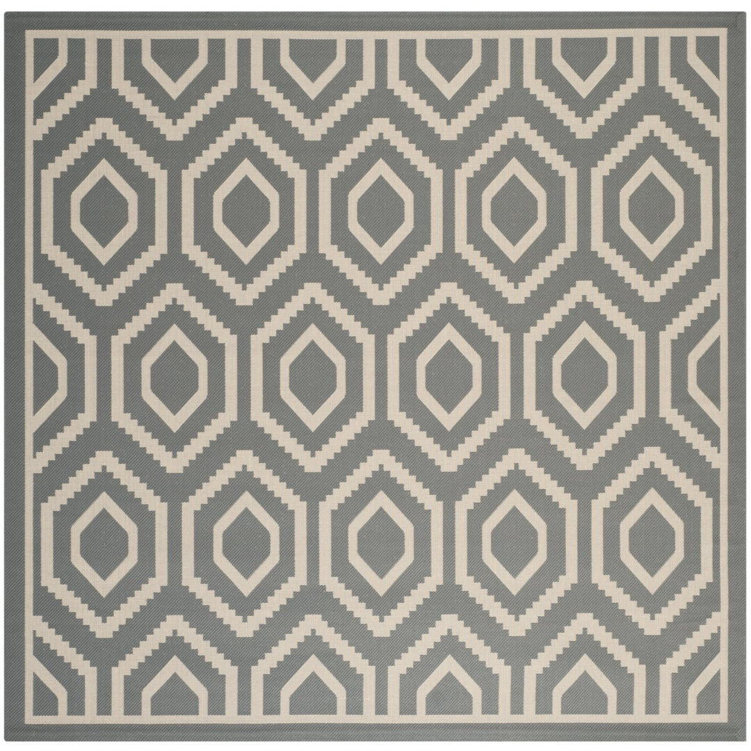 SAFAVIEH Outdoor CY6902-246 Courtyard Anthracite / Beige Rug Image 6