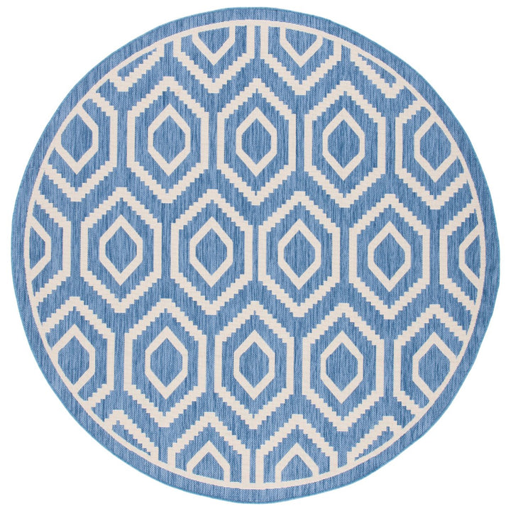 SAFAVIEH Indoor Outdoor CY6902-243 Courtyard Blue / Beige Rug Image 1