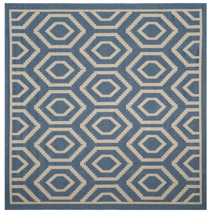 SAFAVIEH Indoor Outdoor CY6902-243 Courtyard Blue / Beige Rug Image 1