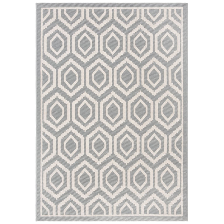 SAFAVIEH Outdoor CY6902-246 Courtyard Anthracite / Beige Rug Image 1