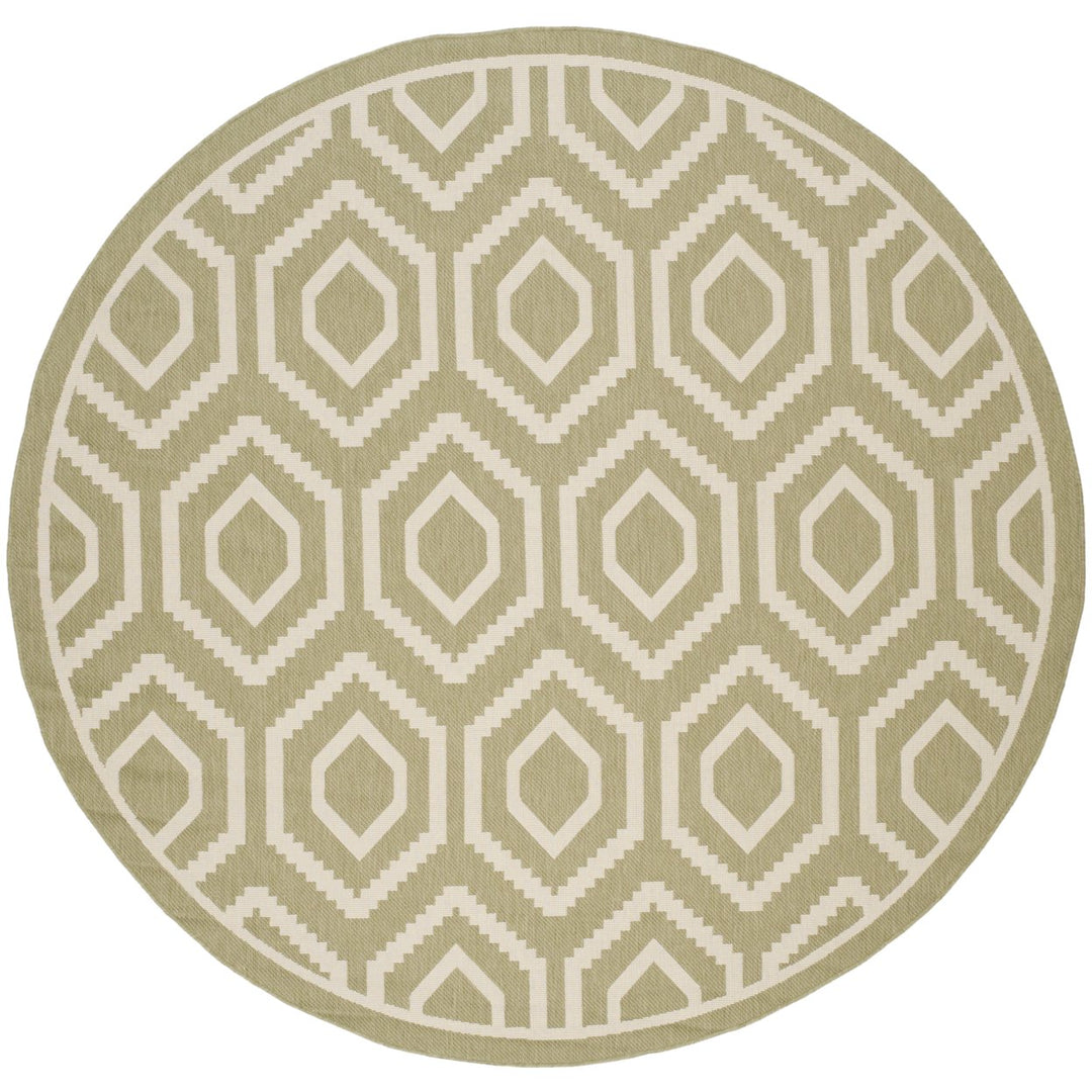 SAFAVIEH Indoor Outdoor CY6902-244 Courtyard Green / Beige Rug Image 1