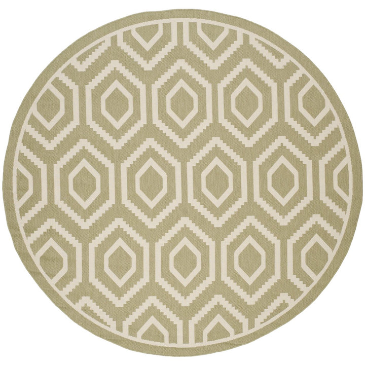 SAFAVIEH Indoor Outdoor CY6902-244 Courtyard Green / Beige Rug Image 1