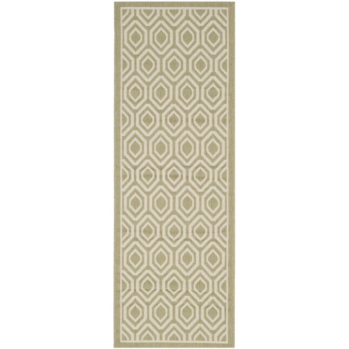 SAFAVIEH Indoor Outdoor CY6902-244 Courtyard Green / Beige Rug Image 5