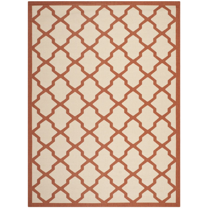 SAFAVIEH Outdoor CY6903-231 Courtyard Beige / Terracotta Rug Image 1