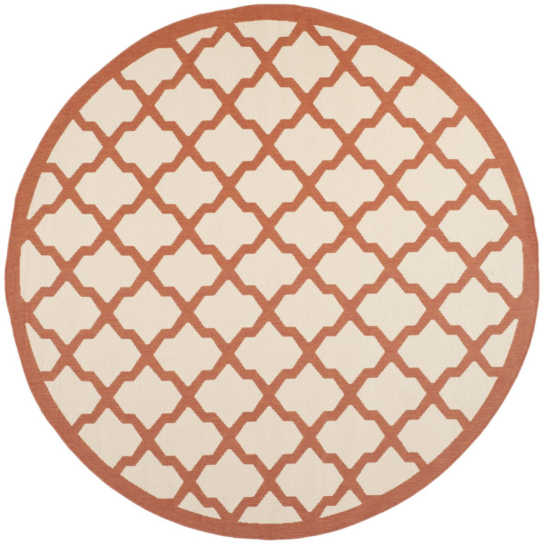 SAFAVIEH Outdoor CY6903-231 Courtyard Beige / Terracotta Rug Image 1